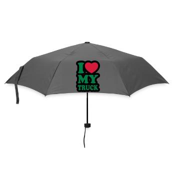 I love my truck - Umbrella (small) - grey - Front