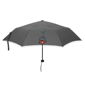 Cable Car Gondola - Red Heart - Umbrella (small) - grey - Front