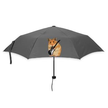 hamster guitar rock music - Umbrella (small) - grey - Front