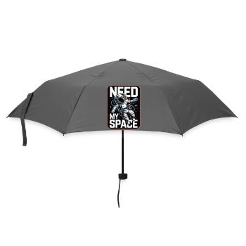 Need My Space Astronaut - Regenschirm (klein) - Grau - Vorne