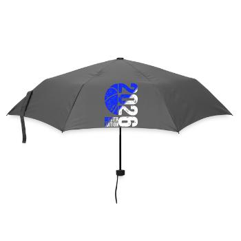 Basketball Meister Edition 2026 in Blau Weiss - Regenschirm (klein) - Grau - Vorne
