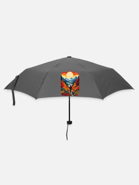 Outdoor-Bergliebhaber, Wandern, Camping Buddy - Regenschirm (klein) - Grau