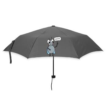 Fliege mit DEMO Schild - Regenschirm (klein) - Grau - Vorne