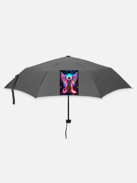 Neon-Seraphim_Fluegel_aus_Energie - Regenschirm (klein) - Grau