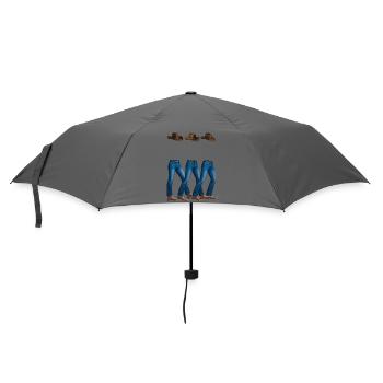 INVISIBLE COWBOY – nette Leute - Regenschirm (klein) - Grau - Vorne