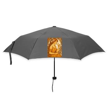 Cadeau de chemise café vintage Pin-Up Art nouveau - Parapluie standard - bruyère - Devant