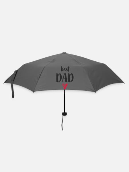 Bester Papa Herz - Regenschirm (klein) - Grau