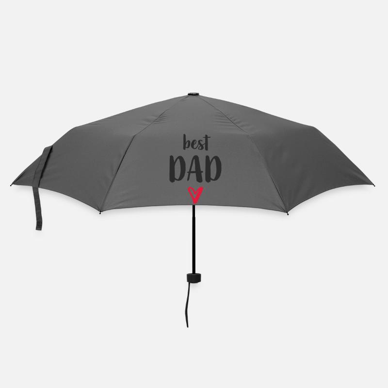 Bester Papa Herz - Regenschirm (klein) - Grau