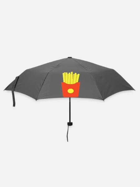 Pommes frites - Regenschirm (klein) - Grau