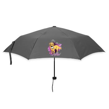 Golden Retriever Hund Meme Shirt lustig - Regenschirm (klein) - Grau - Vorne