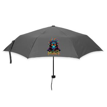 Colorful Chimpanzee – My Life for Music - Umbrella (small) - grey - Front