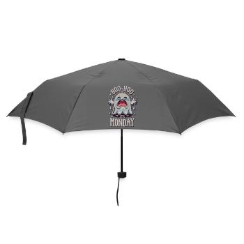 Es ist Montag lustiges Halloween - Regenschirm (klein) - Grau - Vorne