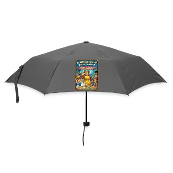  Mom Retro Comic Parodie, Tochter oder - Regenschirm (klein) - Grau - Vorne