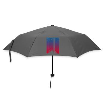Boston Skyline Gradient Night - Regenschirm (klein) - Grau - Vorne