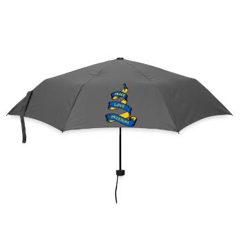 Curl banner with text Ukraine - Umbrella (small) - grey - Front