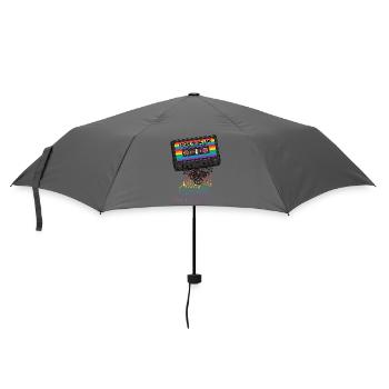 LGBT-Pride-Monat – Retro-Pride-Kassette - Regenschirm (klein) - Grau - Vorne