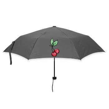 Aquarell-Kirschzweigdruck - Regenschirm (klein) - Grau - Vorne
