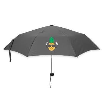 Pineapple "positive Vibes" - Regenschirm (klein) - Grau - Vorne
