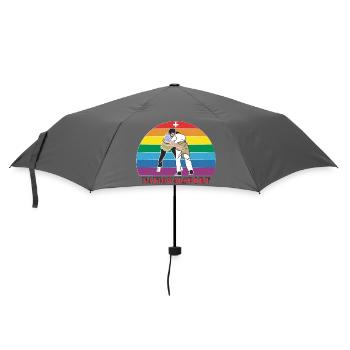 Schweizer Schwinger Schwingen im Vintage  Design - Regenschirm (klein) - Grau - Vorne