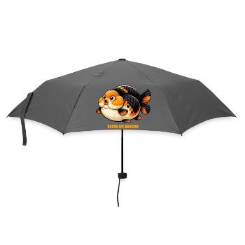 SUPER FAT RANCHU© High Quality Ranchu Goldfish - Regenschirm (klein) - Grau - Vorne