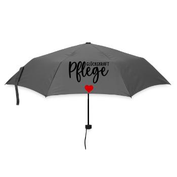 Pflege Pflegefachkraft Herz - Regenschirm (klein) - Grau - Vorne