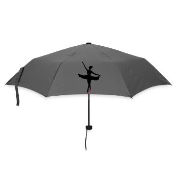 Ballett Tänzerin -Ballerina - Regenschirm (klein) - Grau - Vorne
