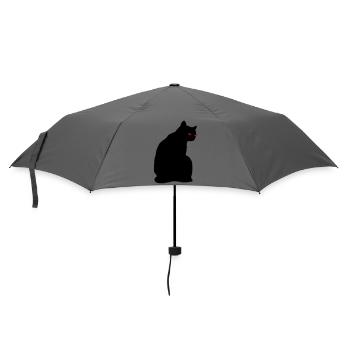 Black cat - Umbrella (small) - grey - Front