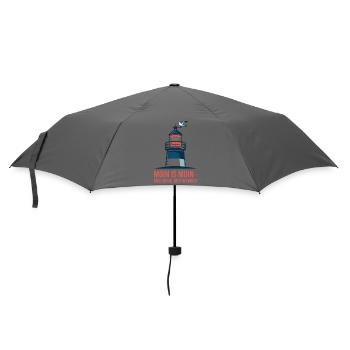  Moin Is Moin Nich Mehr Nich Weniger Nordsee - Regenschirm (klein) - Grau - Vorne