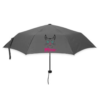 Süßes Katzenmiauen - Regenschirm (klein) - Grau - Vorne