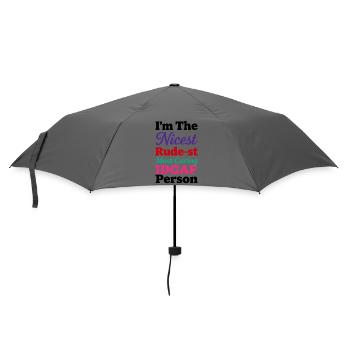 Der schönste Farbbösewicht - Regenschirm (klein) - Grau - Vorne