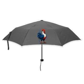 Flaming Rooster Blue White Red - France Patriote - Umbrella (small) - grey - Front