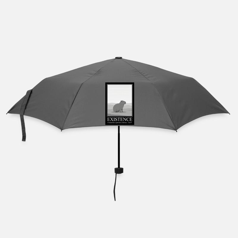 Funny Existence Quote - Capybara Sarcasm - Umbrella (small) - grey