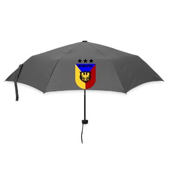 Romania Wappen Dreifarbig Schild - Regenschirm (klein) - Grau - Vorne