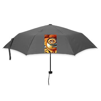 Coffee, coffee beans - Umbrella (small) - grey - Front