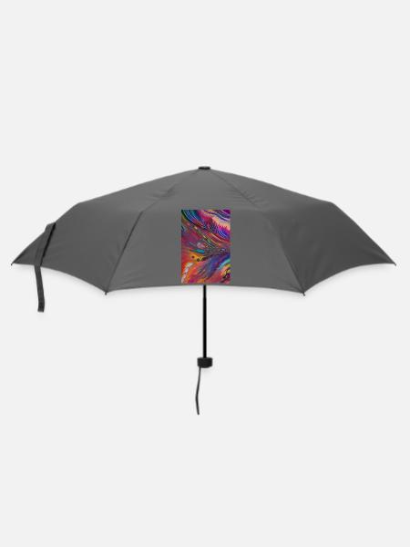 Abstrakte Kunst - Regenschirm (klein) - Grau