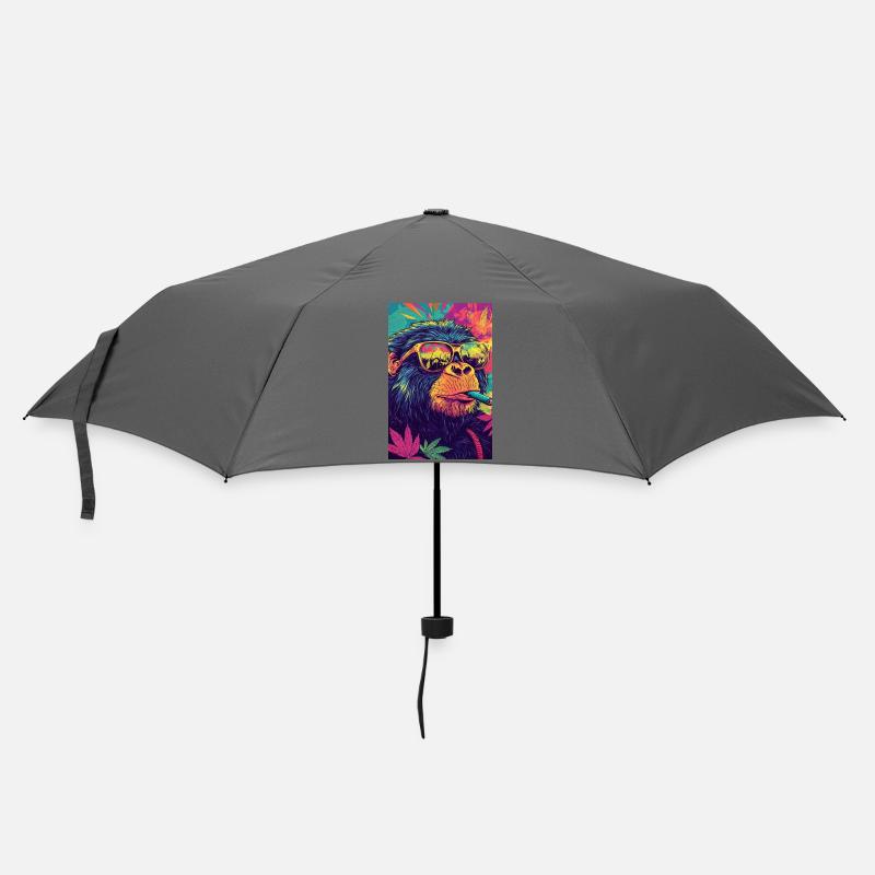 Singe psychédélique avec des lunettes de soleil - Parapluie standard - bruyère