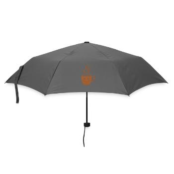 Tasse à café heureuse avec smileys - Parapluie standard - bruyère - Devant