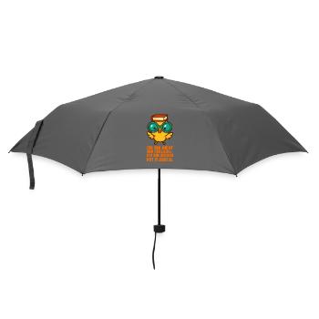 Ich_bin_nicht_nur_Neugierig_Ich_bin_wissen_mit_ - Regenschirm (klein) - Grau - Vorne