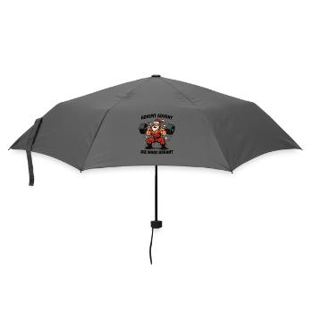 Advent Advent die Wade brennt Weihnachten Gym - Regenschirm (klein) - Grau - Vorne