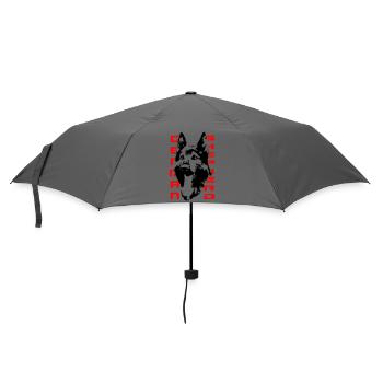 Wunderschöner Schäferhund Kopf - Regenschirm (klein) - Grau - Vorne
