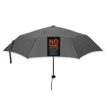 Kein Wort Kein Kauf – Mehrsprachiger Protest - Regenschirm (klein) - Grau - Vorne