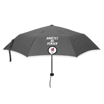 Hör auf zu denken - Regenschirm (klein) - Grau - Vorne