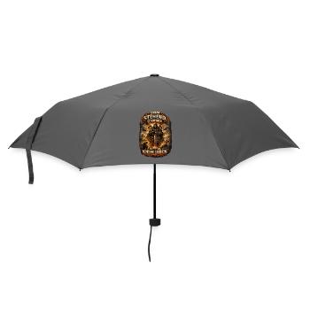 Standhaft Sterben Nicht Knien Leben - Regenschirm (klein) - Grau - Vorne