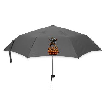 Boarisch Ninja – Retro Bayern Samurai Vintage Shir - Regenschirm (klein) - Grau - Vorne