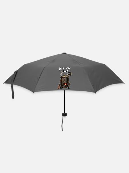 Das war doch... ein Schuss in den Ofen - Regenschirm (klein) - Grau