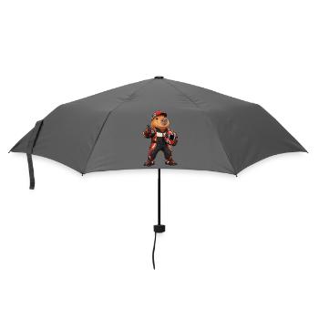 Capybara Rennfahrer - Motorsport Racing Design - Regenschirm (klein) - Grau - Vorne