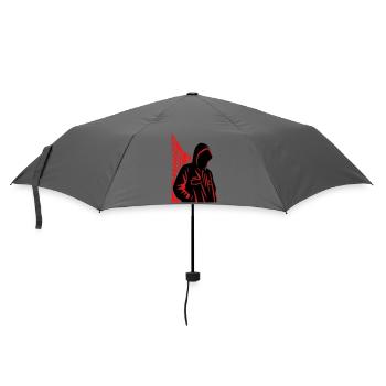 Hoodie Noir Stadt Silhouette - Regenschirm (klein) - Grau - Vorne