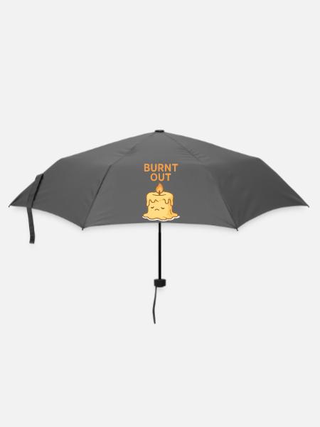 Ausgebrannte Kerze Stimmung T-Shirt - Regenschirm (klein) - Grau