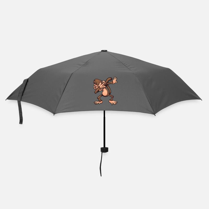 Affe Finger Finger Dummer Cartoon-Stil - Regenschirm (klein) - Grau