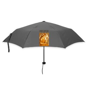 First Coffee Then People Vintage Pinup Gift - Umbrella (small) - grey - Front